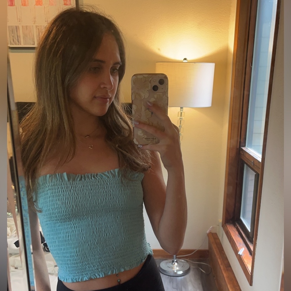 Gab and Kate blue Bandeau top size small